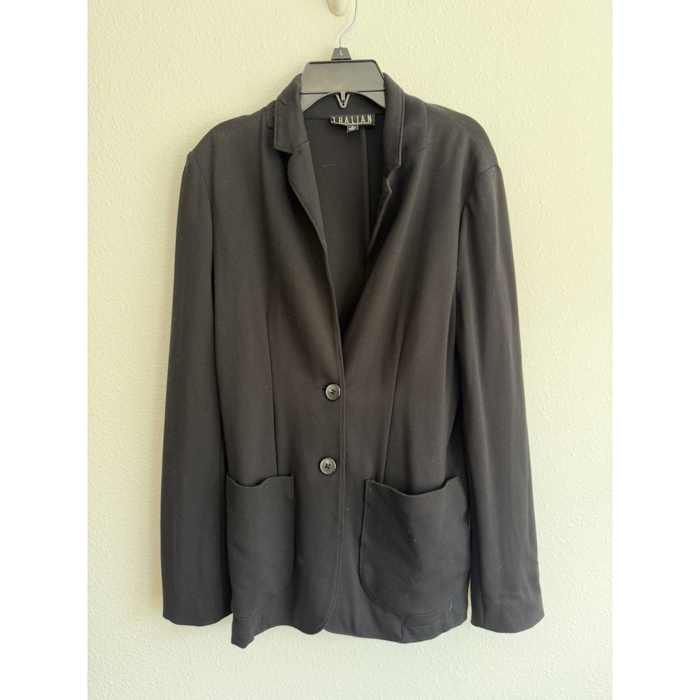 Thalian Black Blazer Stretch Jacket Womens Size Small Business Casual